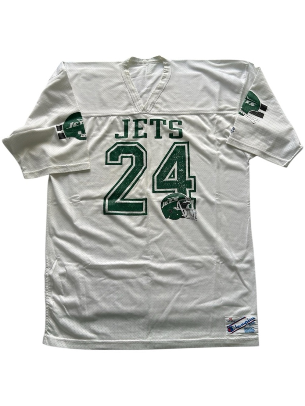 NFL Vintage New York Jets #24 Champion White Nylon Jersey - Size XL